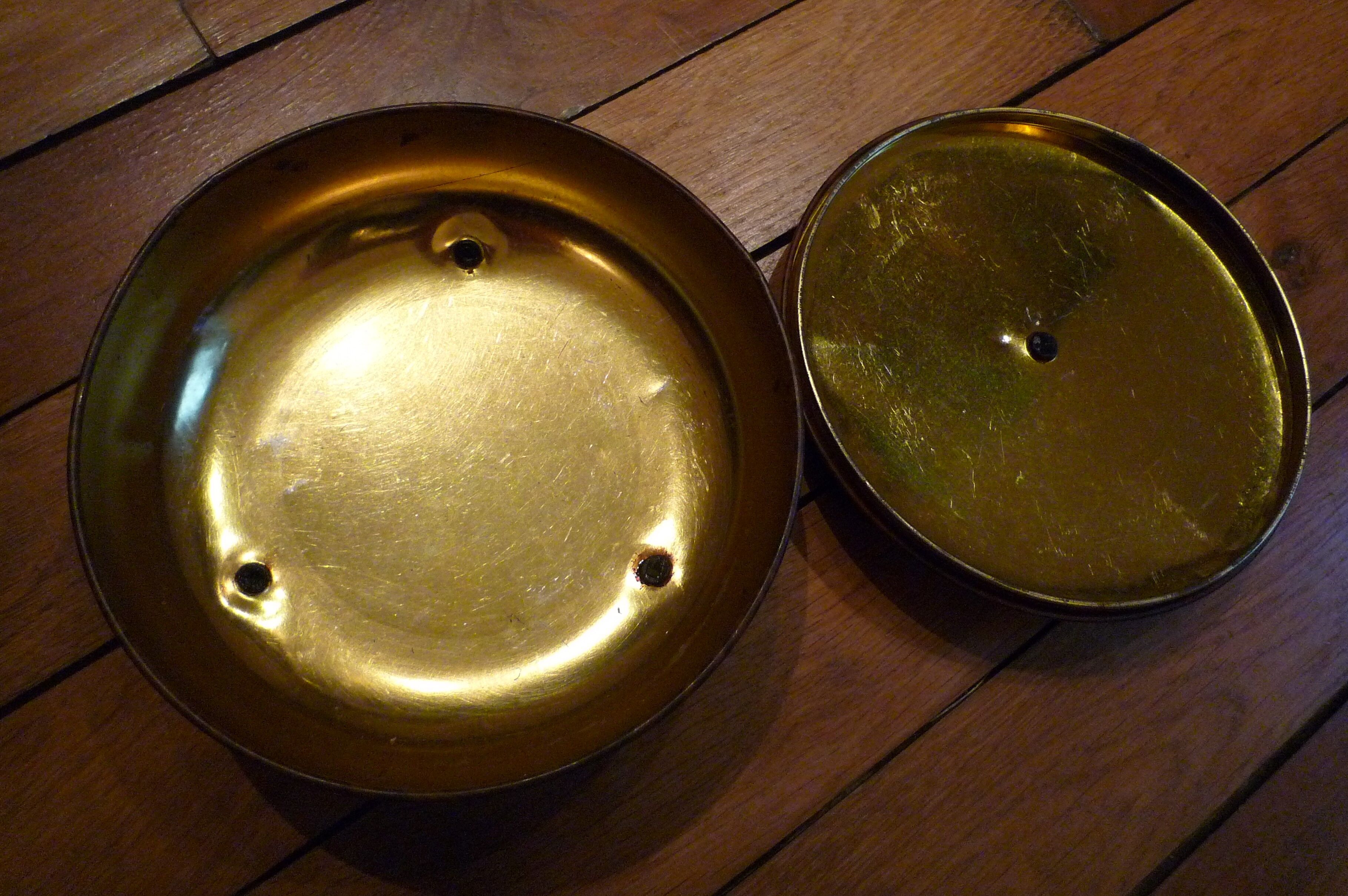 Metal candy maker imitation wood, vintage 60s