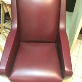 Armchair style 50's in bordeaux skaî