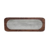 Scandinavian wood wall mirror, 1950s