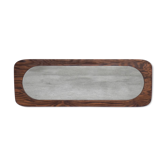 Scandinavian wood wall mirror, 1950s