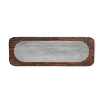 Miroir scandinave en bois, années 50