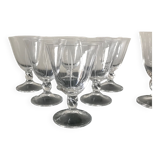 6 daum wine glasses