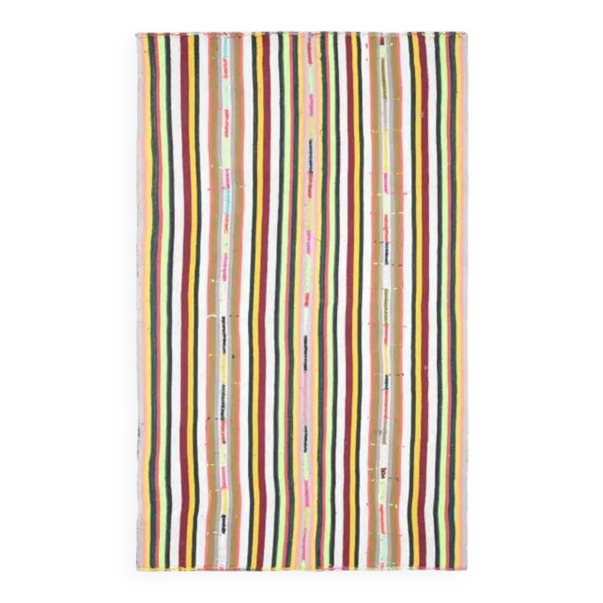 1970s Vintage Turkish Oushak Handmade Wool Cotton White Area Rug 178x289
