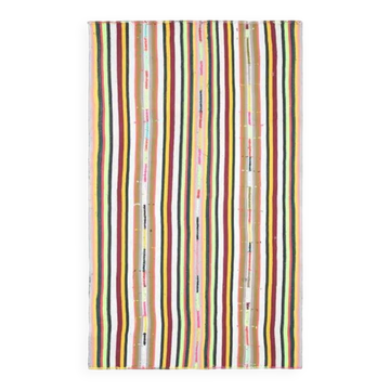 1970s Vintage Turkish Oushak Handmade Wool Cotton White Area Rug 178x289