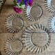 Vintage dessert service in clear glass