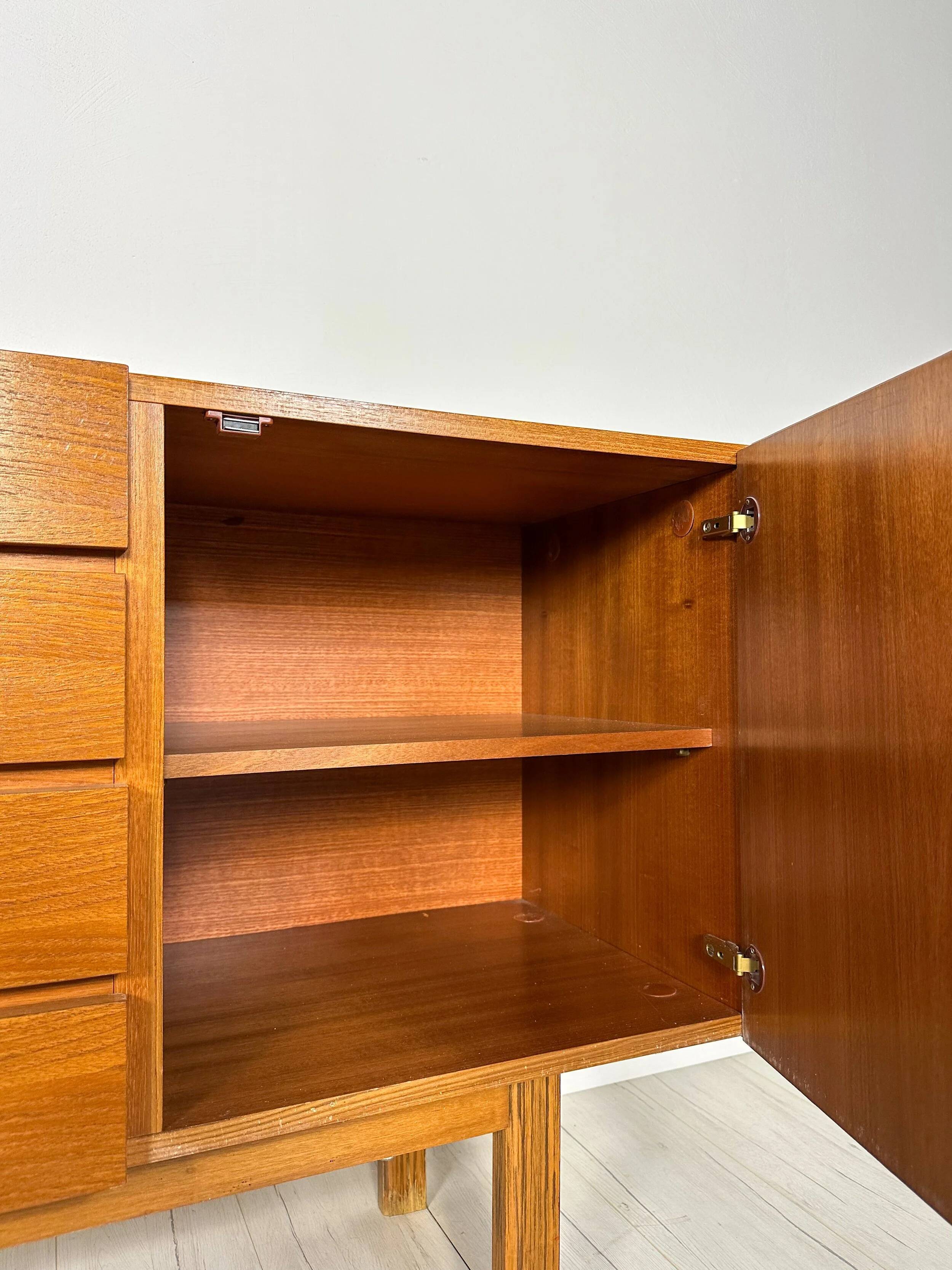 1960s Vintage Minimalistic Mid-Century Teak Sideboard