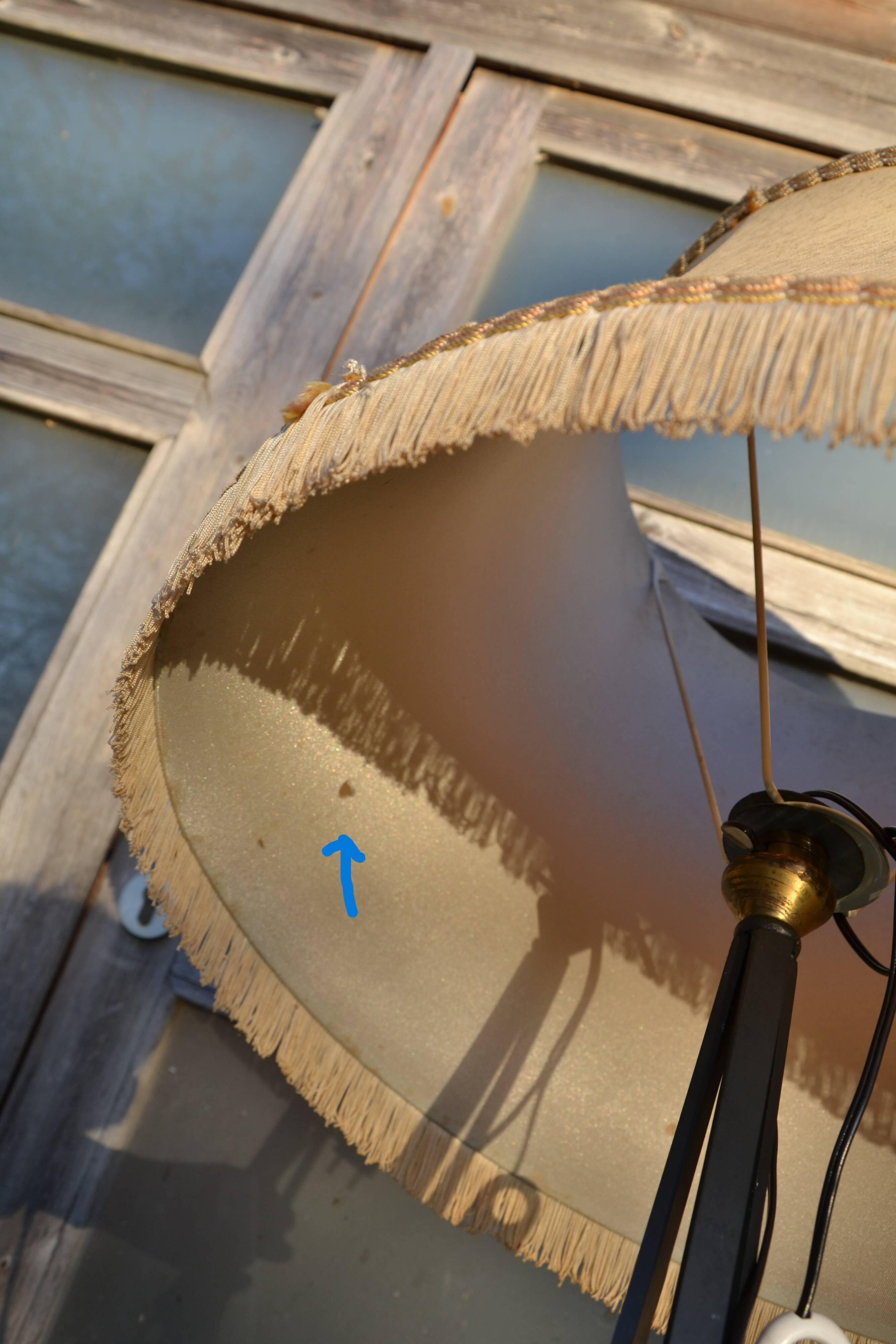 Vintage Sèvres crystal and wrought iron floor lamp from the 1950s