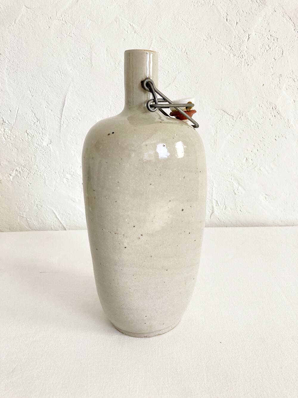 Trio of stoneware hot water bottles, three models