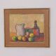 Swedish Oil on Board “Still Life with Jug,Bottle and Fruit” By CW Framed 60×51cm