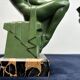 Art Deco Sculptural Bookends by Max Le Verrier, Paris, France, 1925, Set of 2