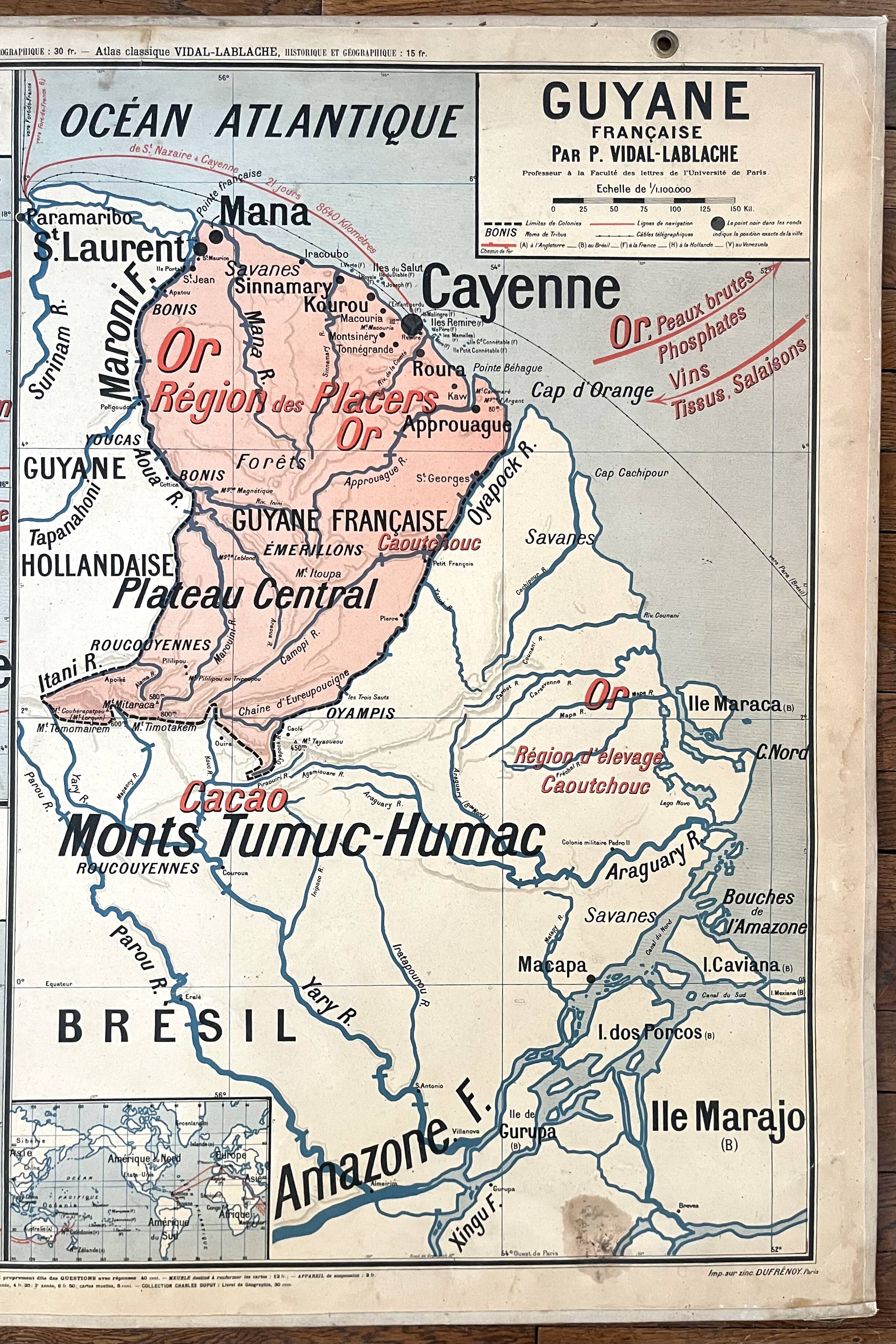 Old school map Vidal-Lablache 37, T10, 1914 - West Africa
