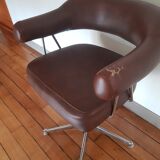 Leather barber chair