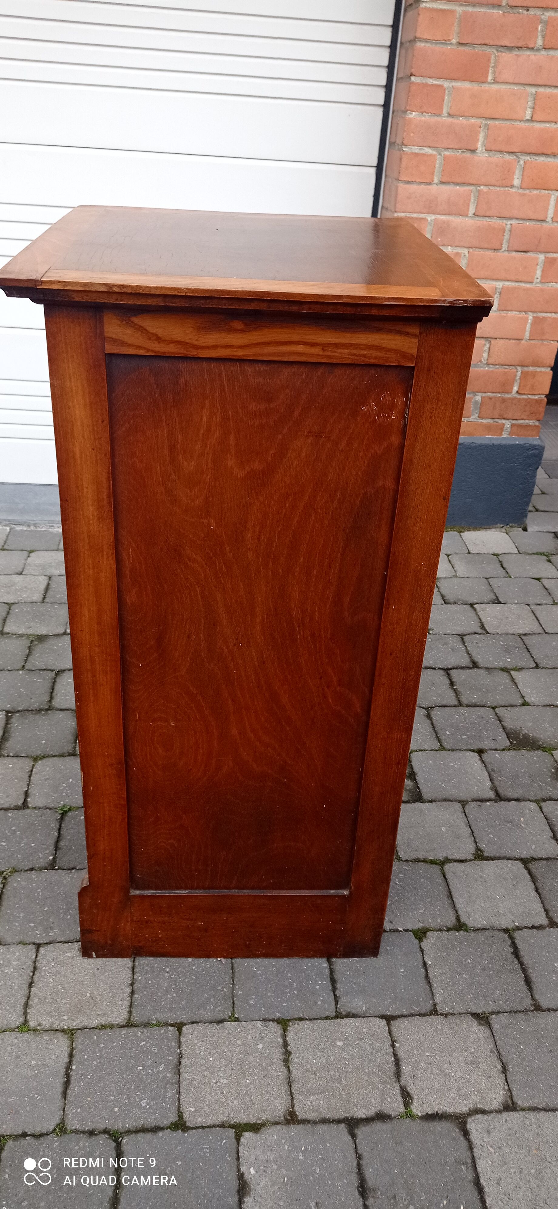 Old cabinet wooden curtain binder