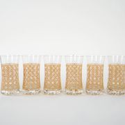 Set of six glasses, Italian design, 1960s, manufactured in Italy