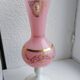 Opaline pink vase with cameo and gilding, 35cm