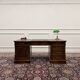 Classic English Desk Green Leather Inlay