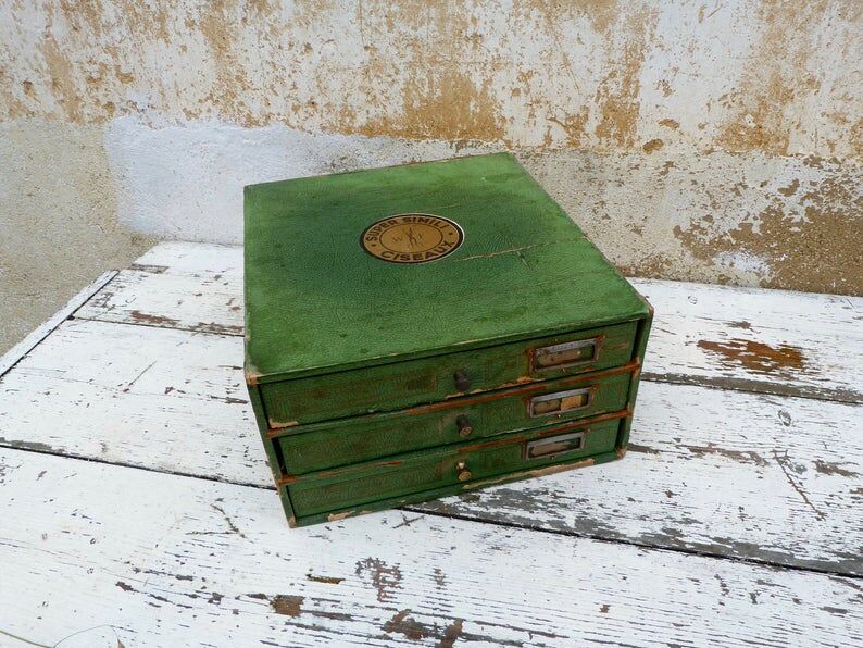 Old haberdashery furniture with drawers