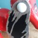 Lacquered wooden pull-along dog toy
