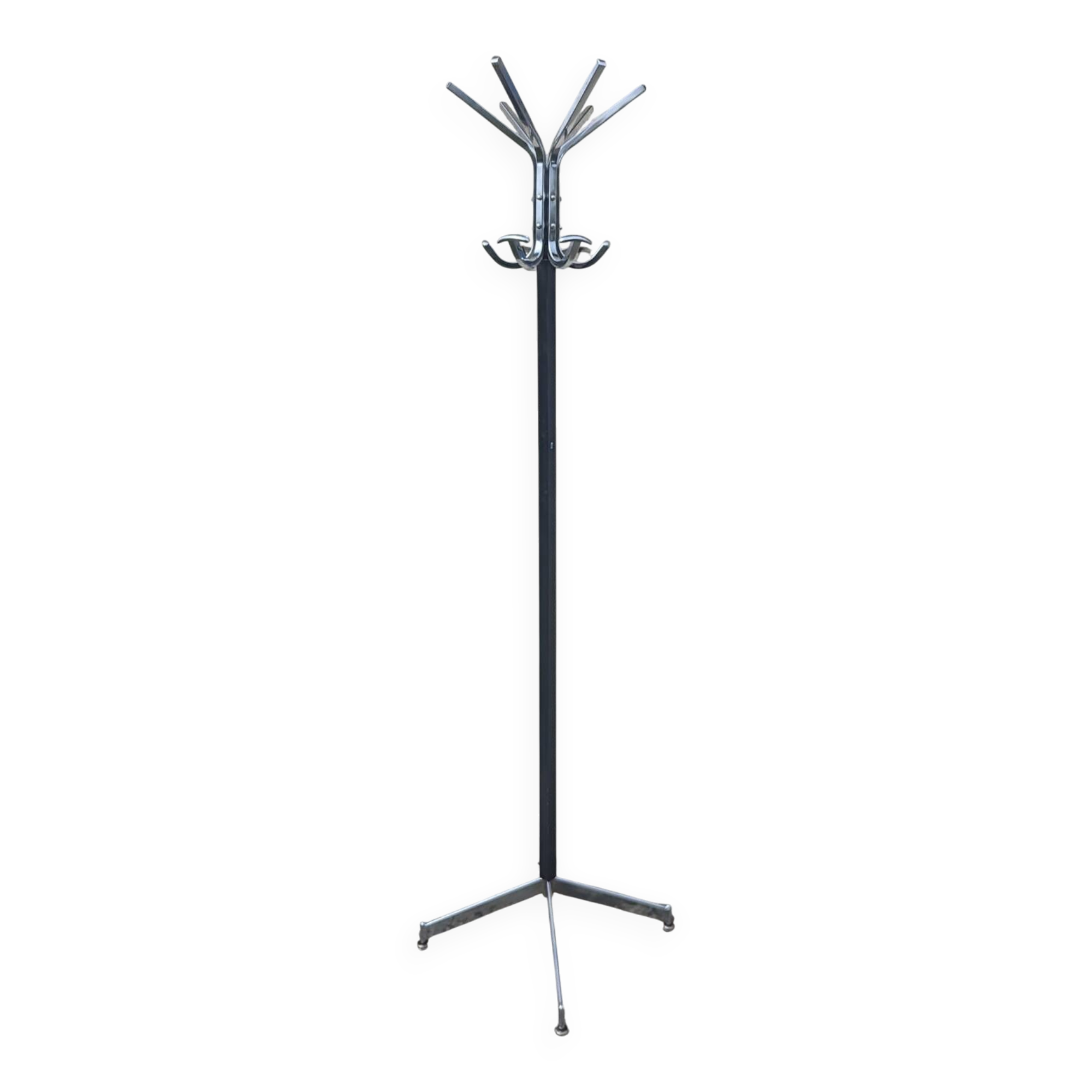 Vintage coat rack in chrome steel 60s 70s