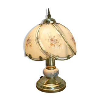 Lamp to be placed in glass and gilded metal