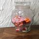 Glass jar candy box biscuit in the shape of bear head