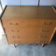 Ancient Scandinavian chest of drawers 4 Drawers Wood Feet Compass 70S Vintage