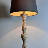 Lampe en bois patiné Shabby chic
