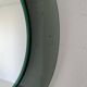 Decorative round wall mirror in smoked glass, Space Age Italian collectible