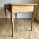 Vintage light wood desk with 3 drawers in Louis Philippe style, chic country.