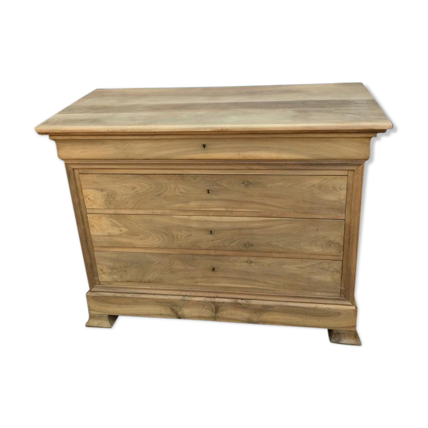 Commode  éclaircie  en merisier massif