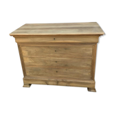 Commode  éclaircie  en merisier massif