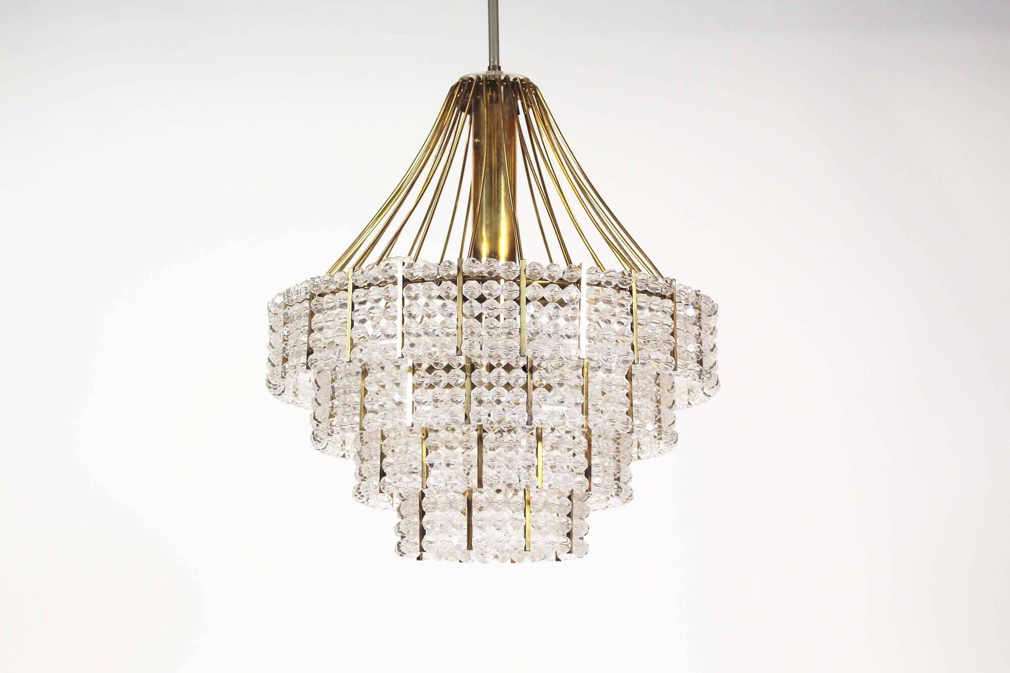 Large Vintage chandelier by Emil Stejnar for Rupert Nikoll - Austria 1960's