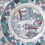12 plates with large dish, Boch Frères Canton