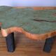 Wood log coffee table