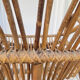 Vintage shell rattan armchair