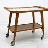 Chariot de bar et table en opale, Allemagne, années 1970.