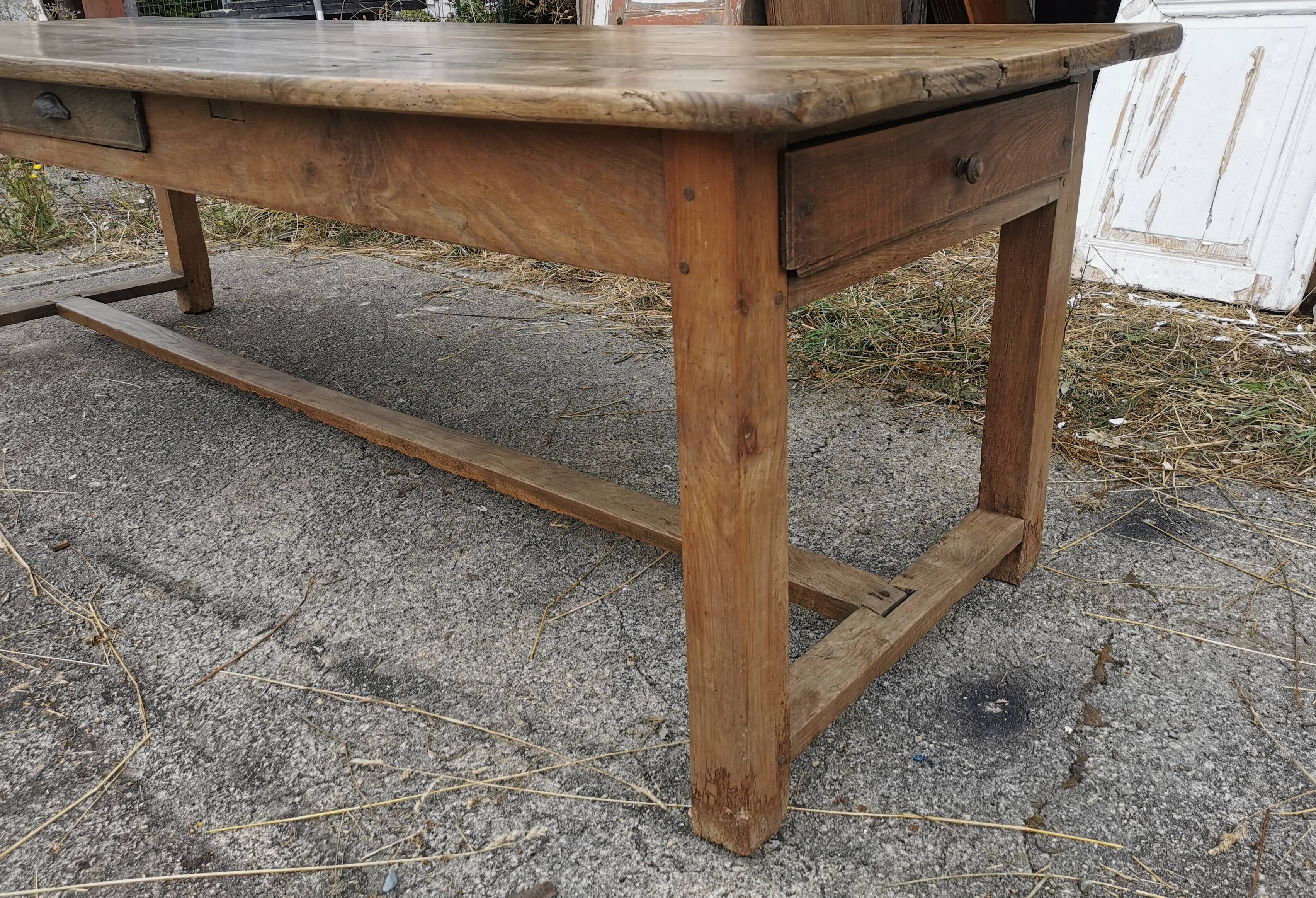 Table de ferme en chêne 260cm