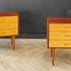 Two bedside tables, 50s