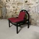 Fauteuil Baumann Argos vintage en bois noir