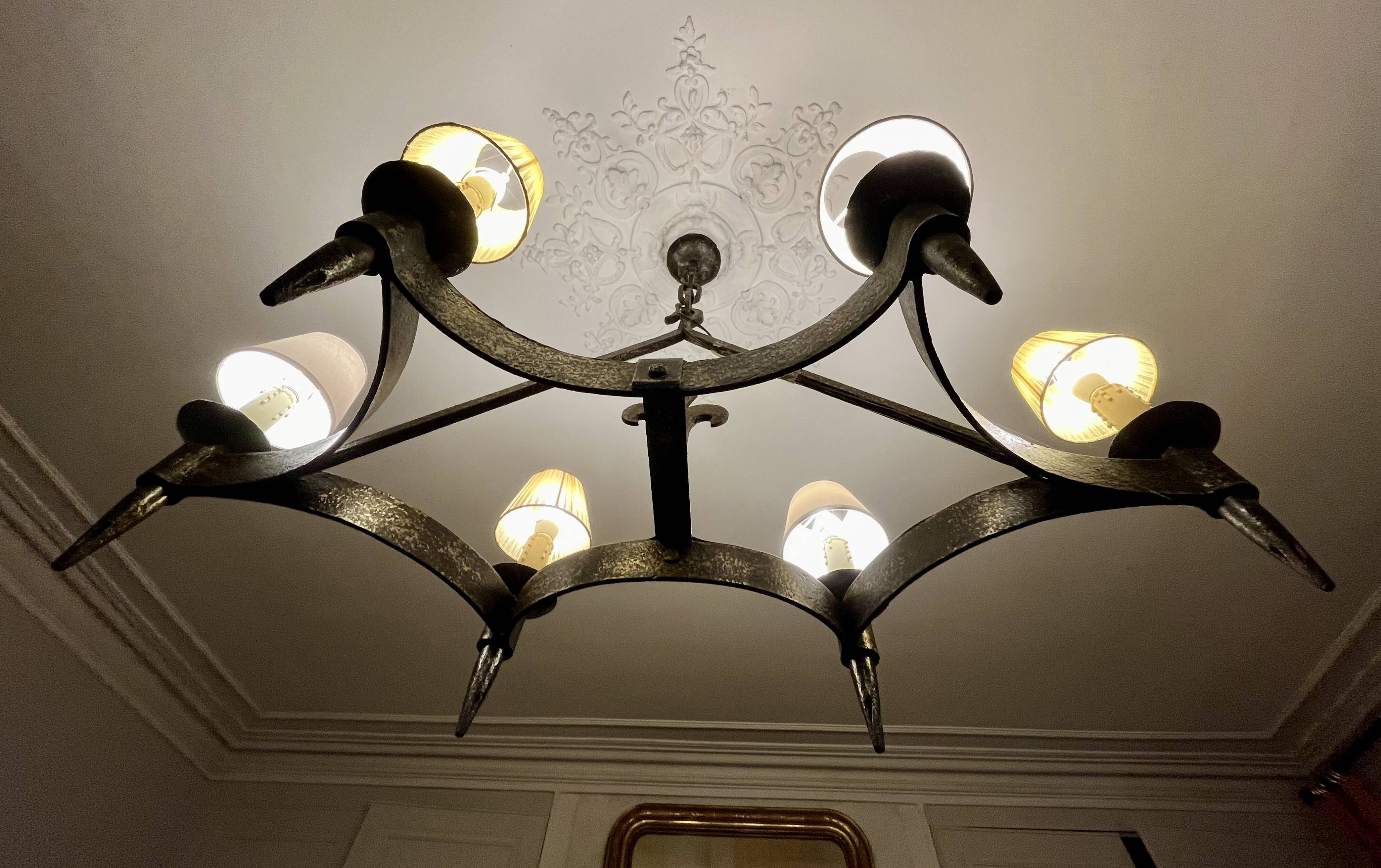 Brutalist style chandelier