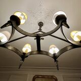 Brutalist style chandelier