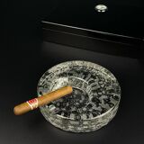 Vintage frosted glass ashtray by Kosta Boda, Sweden, 1970s.