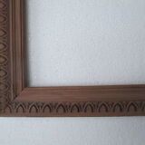 Pair of old wooden frames, oves decoration