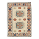 7x10 Vimtage Beige Orange Large Area Vintage Rug, 203x292 Cm