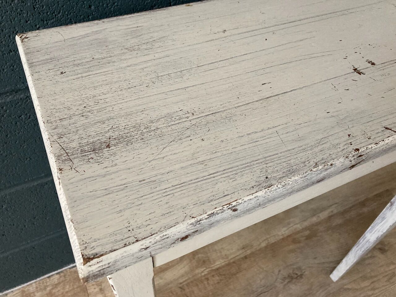 Side table in gray patinated oak