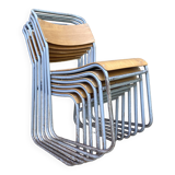 Remploy English industrial sled chairs from the 50s and 60s