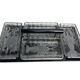 Art Deco, serving tray with glass ramekins for fish and shellfish from around 1940.