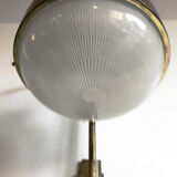 Sergio Mazza for Artemide, Italian "Delta" glass brass wall lamp 1960s