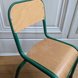 Vintage green school chair
