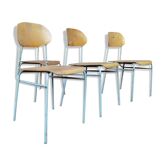 Lot of 4 Chairs Czechoslovakian school. 1950 1960